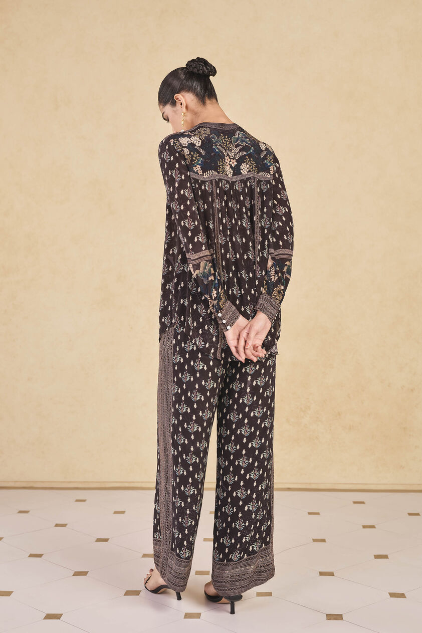Audun Printed Co-ord Set - Black, Black, image 3